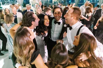 Guests dancing at a high-energy party in Shasta County