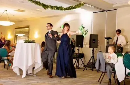 Event MC and production setup at a Northern California venue