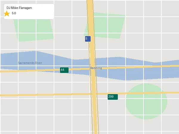 Map of Redding, California service area